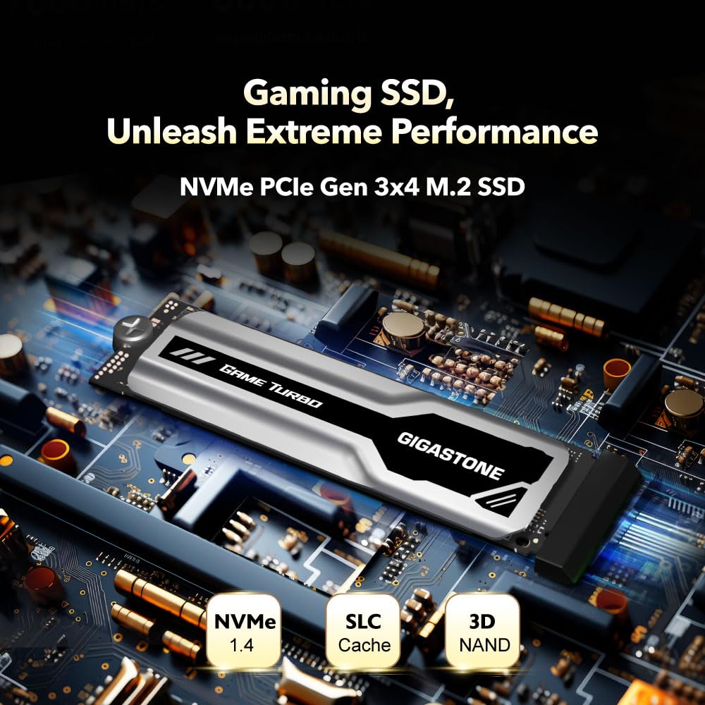 Amazon.com: Gigastone M.2 SSD 1TB PCIe 3.0 NVMe SSD 3,400MB/s